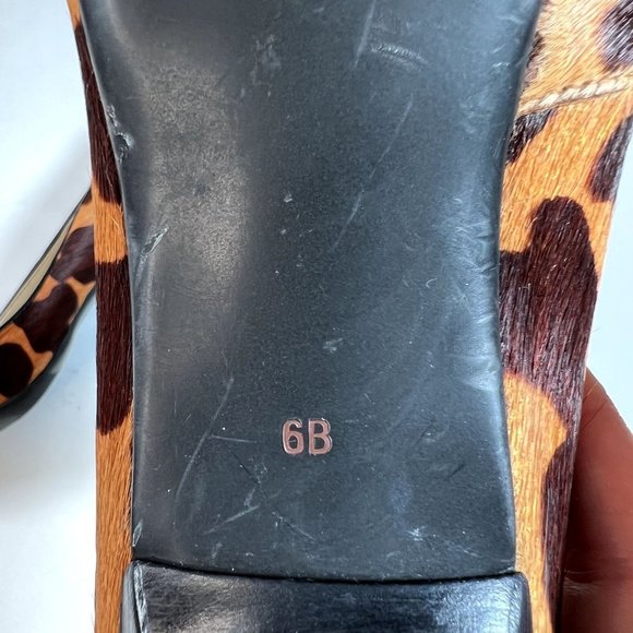 Talbots Womens Heel Size 6 Leopard Print Calf Hair Pump Brown Animal Print - Picture 9 of 9